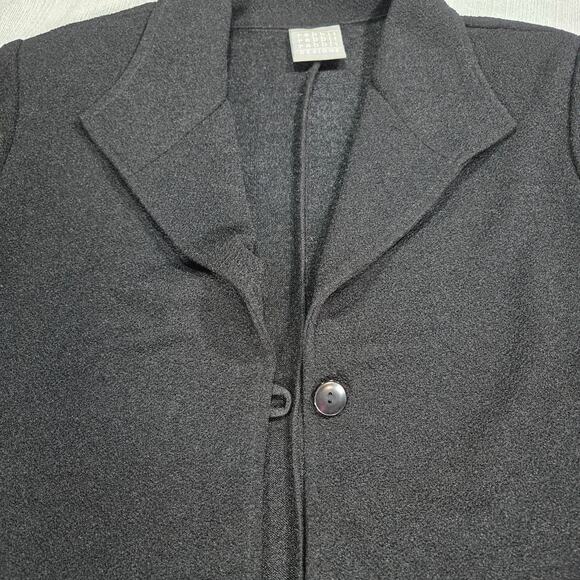 Rabbit Designs Women Sz 16 Black Long Single Button Jacket Cardigan Witchy EUC - Picture 5 of 10